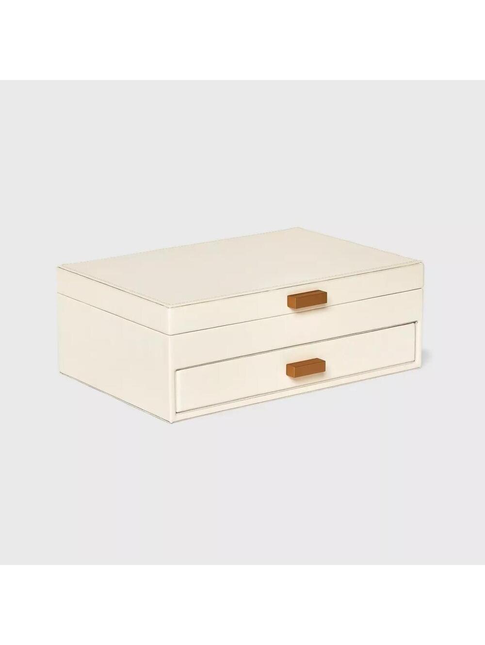 A New Day Two Drawer Organizer Jewelry Box - Cream
